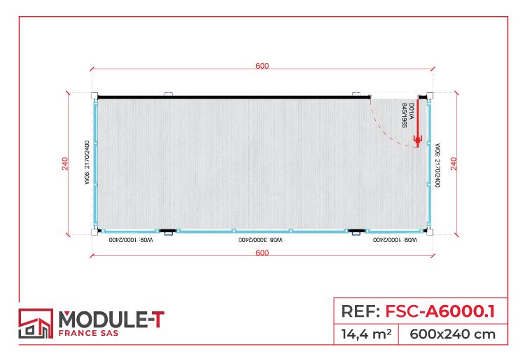 Bureau de chantier modulaire en kit - Avec ou sans sanitaire - Temporaire ou durable_3