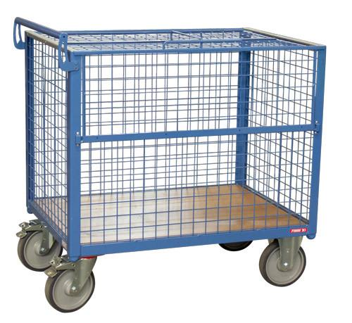 Chariot industriel conteneur 500kg - habillage grillagé - FIMM_3