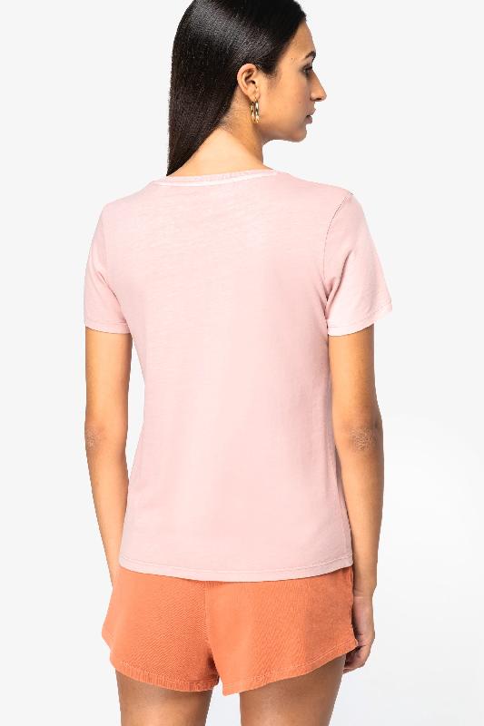 T-shirt écoresponsable délavé femme - 100% coton biologique - Réf: NS316_3