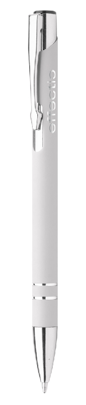 Stylo à bille twist en aluminium - finition caoutchoutée - encre bleue - gravure laser effet miroir_3