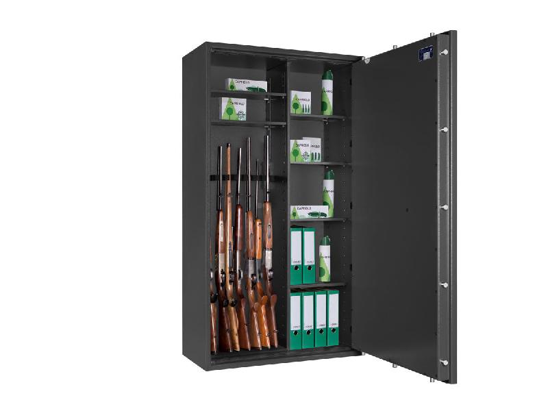 Armoire à armes FORMAT CAPRIOLO V Classe I - Armoire à fusils (EN 1143-1) - Serrure électronique La Gard ComboGard Pro / Gris clair RAL 7035_3