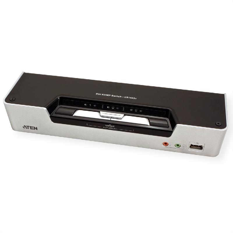 Aten cs1642a switch kvm dual-view dvi, usb, audio, usb-hub, 2 ports_3