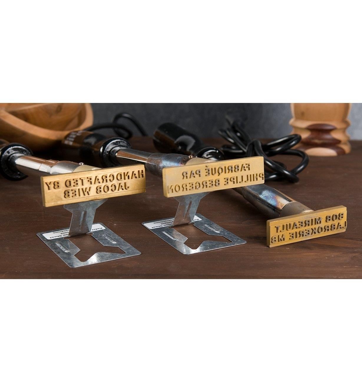 Fers à marquer électriques - lee valley - plaques de marquage en laiton massif_3