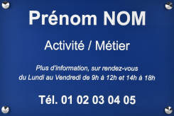 Plaque signalétique professionnelle en PVC double couche - Gravure en creux - Usage intérieur et extérieur_3