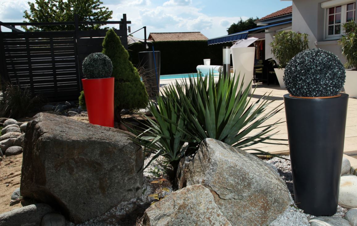 Pot de fleur Colors® - Modèle Up - Ultra-léger, résistant aux UV et températures extrêmes - Réserve d'eau intégrée - Réf. GC200_3