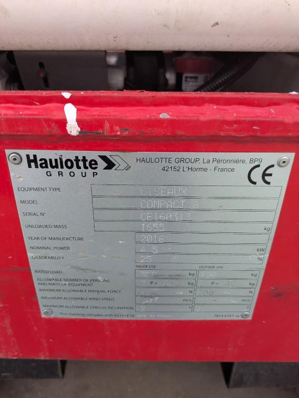 Nacelle ciseaux HAULOTTE compact 8 occasion_3