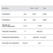 GTW-2030 T5 - Groupe électrogène industriel triphasé 50 Hz - 2021 kVA - Genelec - Mitsubishi - Alternateur Stamford_3