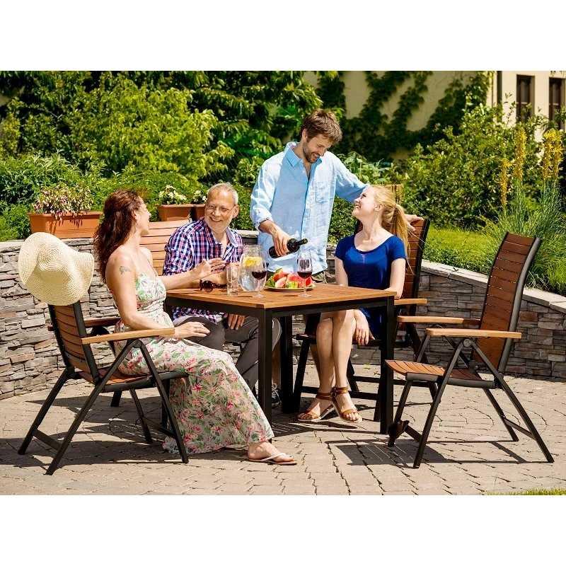Table de jardin flamingo bois d'eucalyptus – MTF – carrée – 2nab2157_3