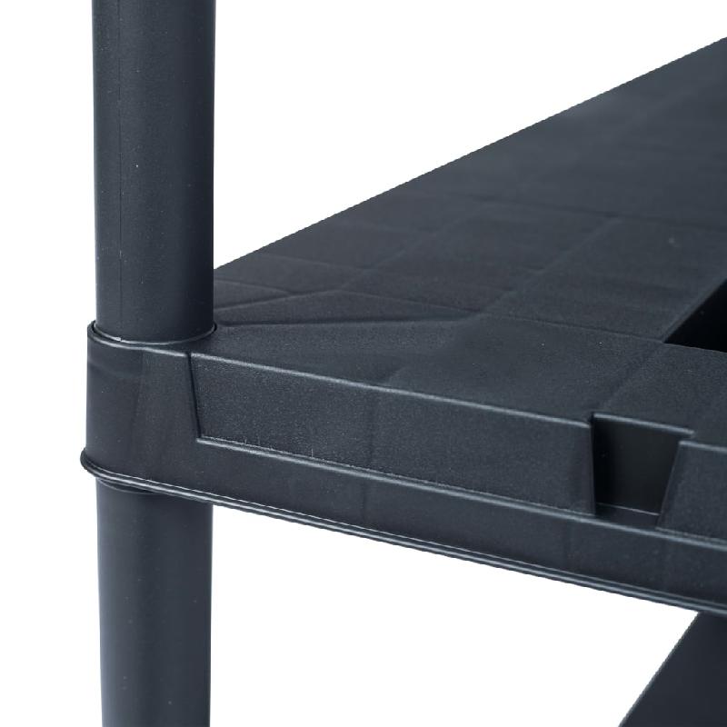 Vidaxl étagères de rangement 2 pcs noir 220 kg 90x40x138 cm plastique 276262_3