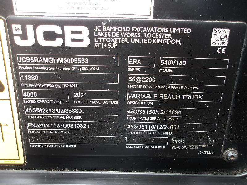 Nacelle Telescopique JCB 540-180 OCCASION_3