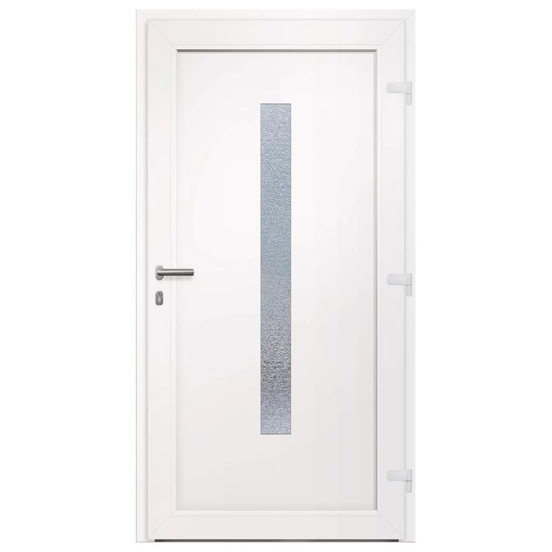 Vidaxl porte d'entrée blanc 108x208 cm pvc 3157083_3