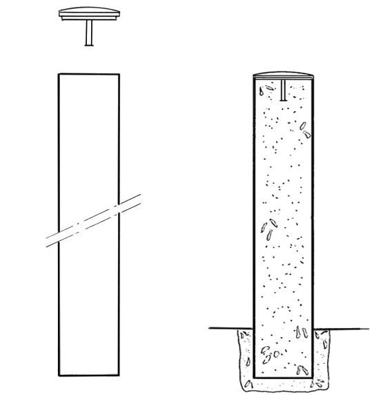 Borne anti bélier en acier fixe pour la protection anti-vandalisme - ANTI BELIER_3