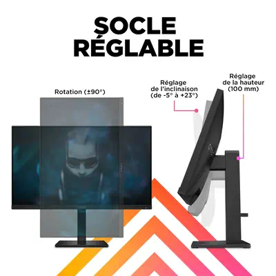 ÀÉcran gamer FHD 165 Hz OMEN 23,8 pouces - OMEN 24_3