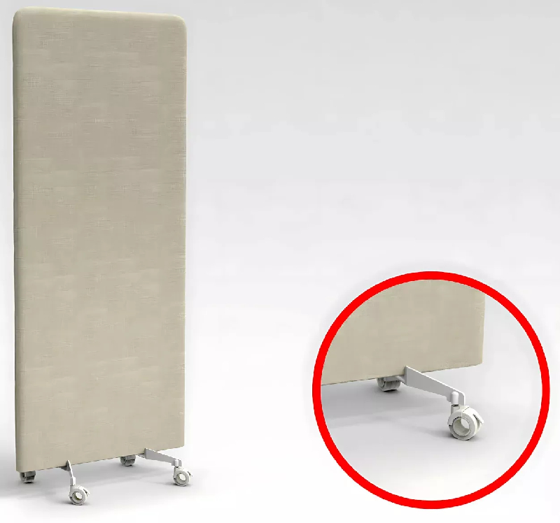 Cloison panneau acoustique vertical sur pieds hauts à roulettes So Oviedo_3