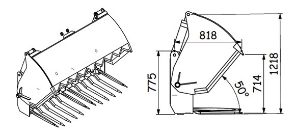 Coupe-silo - pince à désiler gamme agricole et lourde 1,90 m - agram_3
