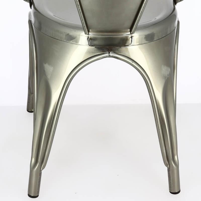 Fauteuil restaurant métal Chicago - GRIS_3