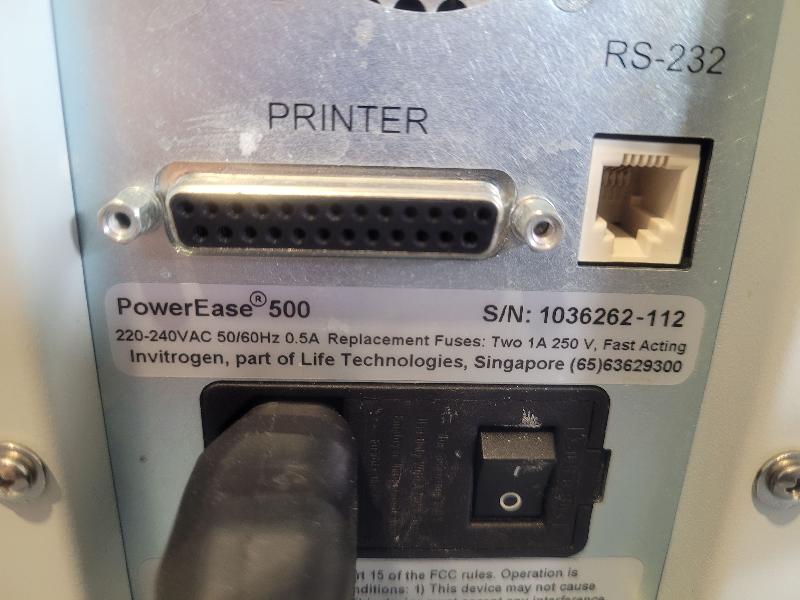 Alimentation électrique Invitrogen PowerEase 500_3