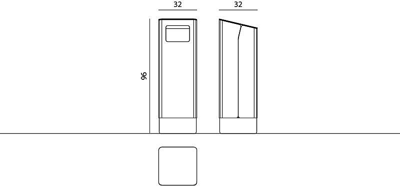 Poubelle publique 003231 - Lido - Komserwis - 40L - Design par Andrzej Klisz_3