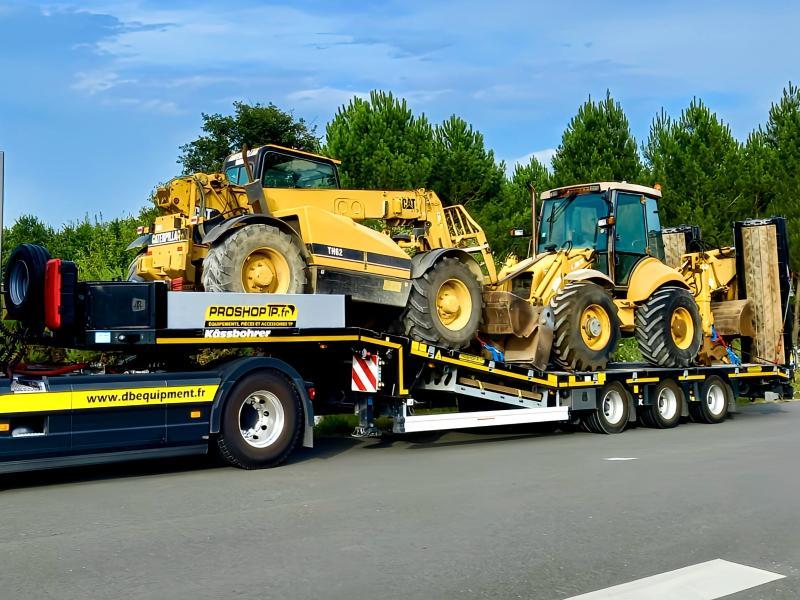 Porte engins 3 essieux avec kit de surlargeurs inclus