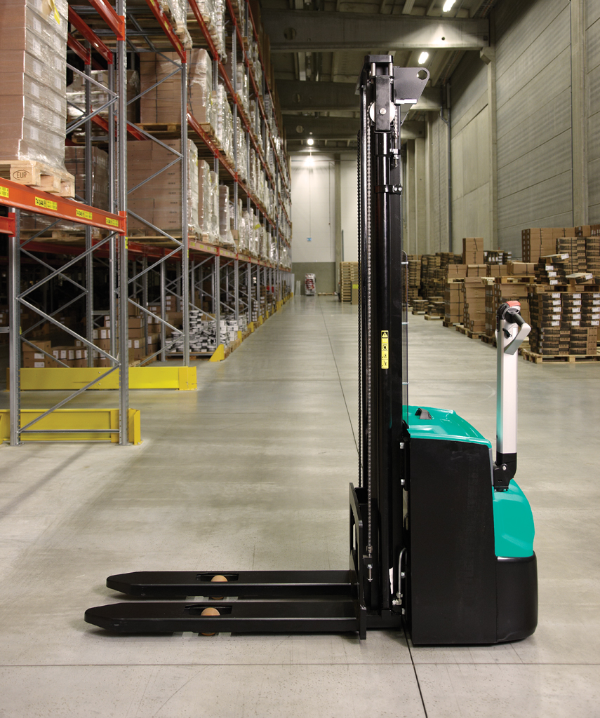 Location courte durée - Gerbeur électrique accompagnant Mitsubishi Axia ES SBP16N2(i) - 1600 kg - Applications à cadences élevées_3