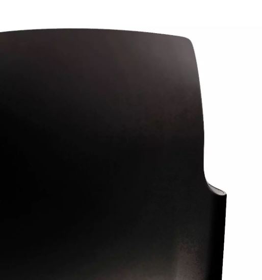 Chaise de conférence empilable, assise et dossier en polypropylène Noir, Blanc ou Gris -