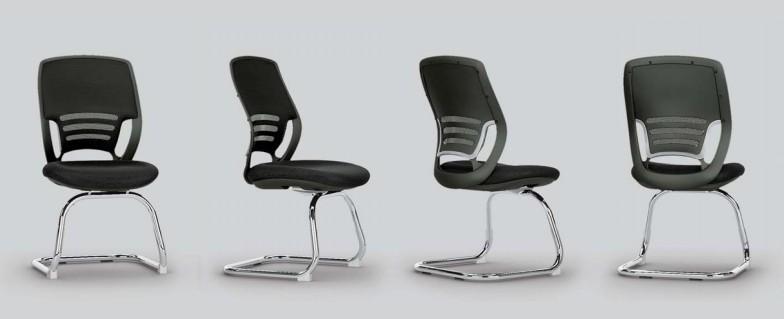 Chaise visiteurs Iris - Mobel Linea - Noir_3