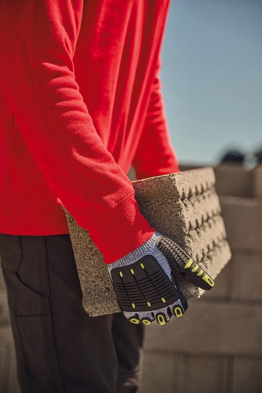 Gants de protection anti-coupures, chocs et écrasement WKP710 - HPPE, fibre d'acier, normes EN388:2016_3