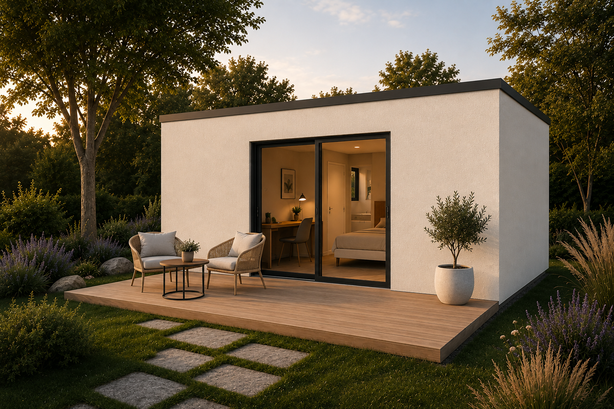 Studio de jardin en container/T1 pour le logement d'un adolescent, d'un étudiant ou d'une personne âgée_3