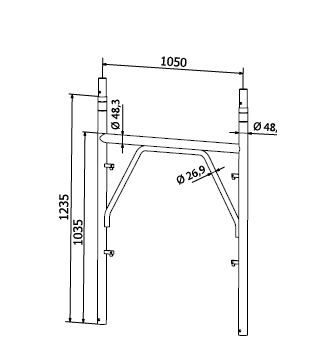 Échafaudage à cadre adapté aux travaux dans les rues étroites