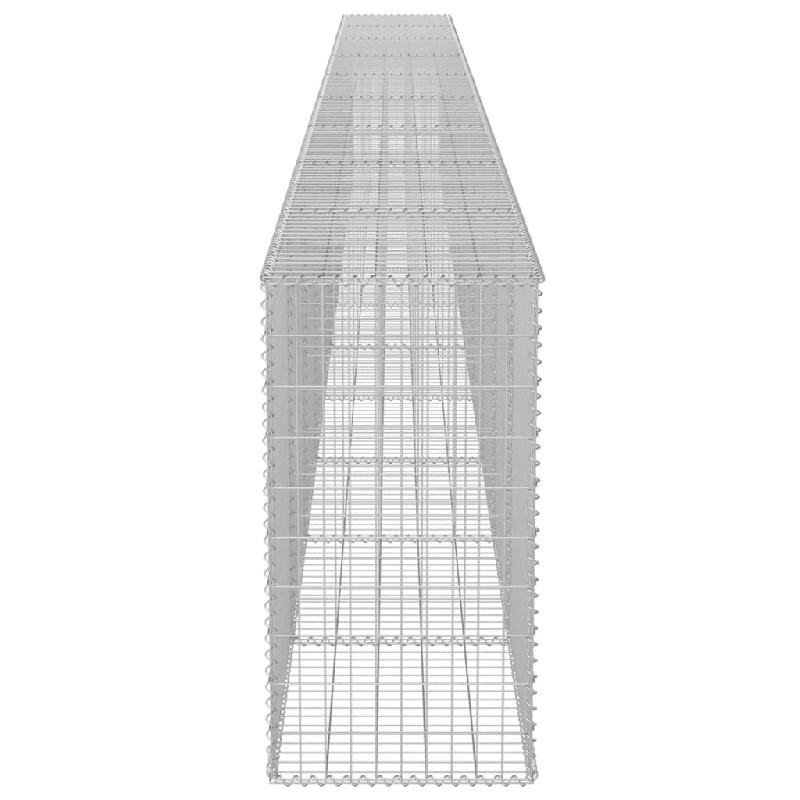 Vidaxl mur à gabion avec couvercles acier galvanisé 900 x 50 x 100 cm 143588_3