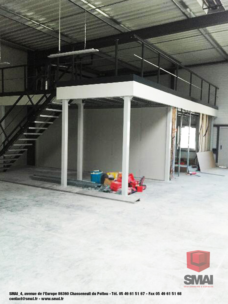 Plateforme / mezzanine industrielle - Cloisons modulaires pour bureaux - Multi-niveaux - Charge jusqu'à 1000 kg/m²_3