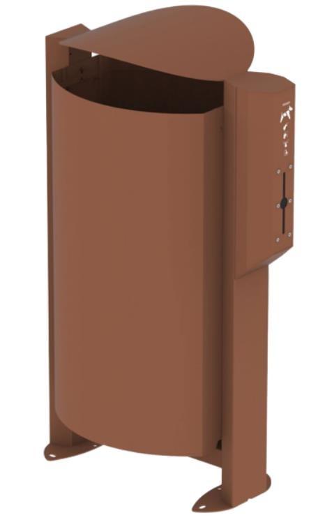 Corbeille avec distributeur sac hygiène Canine - Plusieurs coloris - Système économique - Fabrication Française_3