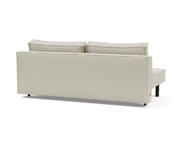 Canapé convertible design SLY Innovation Living - Lit 140x200 cm - Pieds métal noir - Tissu Mixed Dance Natural_3