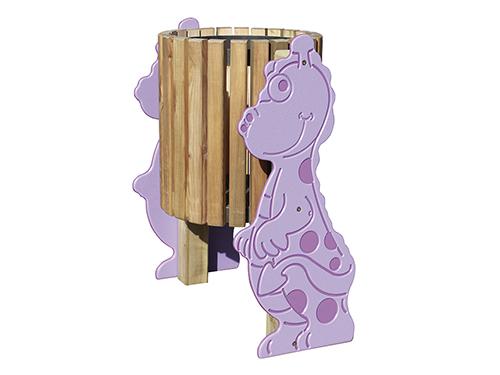 Corbeilles enfants - Dino, Chat, Fleur - Bois traité et polyéthylène - 30L à 50L_3