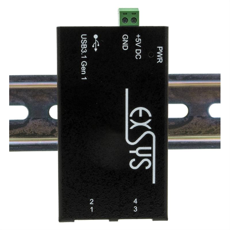 EXSYS EX-1194HMS Hub USB 3.2 Gen1 à 4 ports, C-femelle, protection de surtension_3