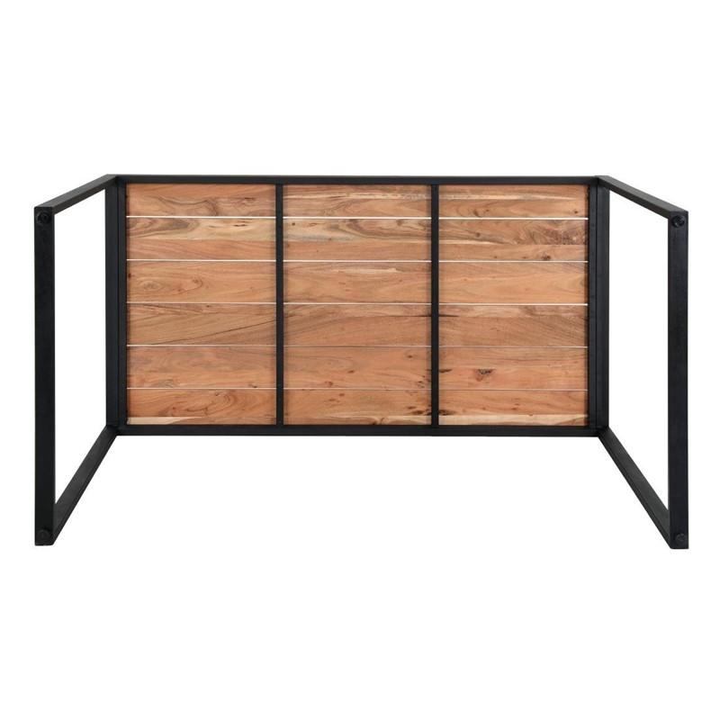 Table de bar industrielle en acier et acacia 1800x900mm | Bolero - DK905_3