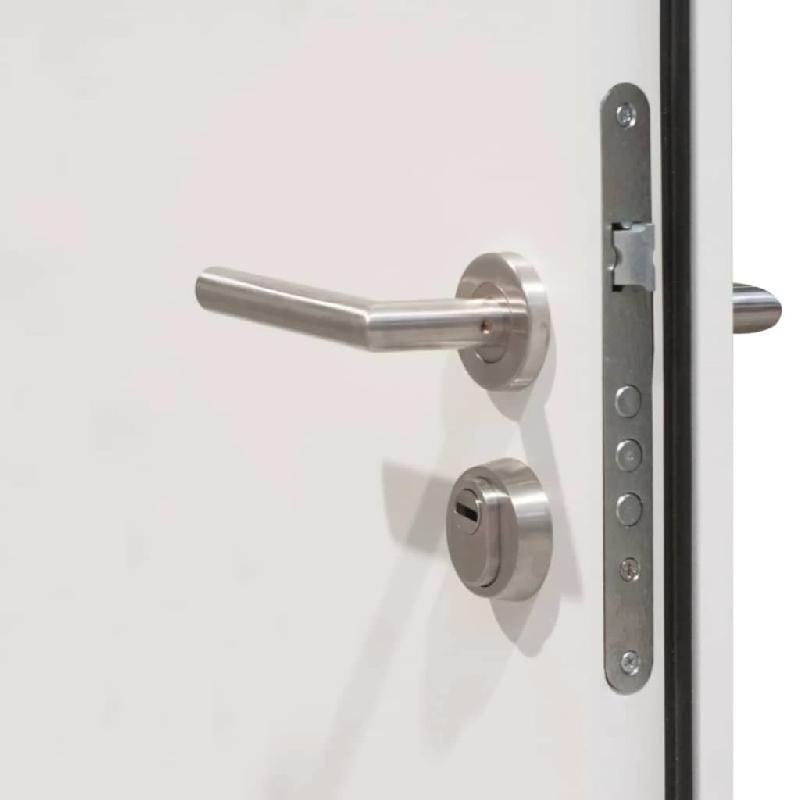 Vidaxl porte d'entrée blanc 100x200 cm aluminium 3190557_3