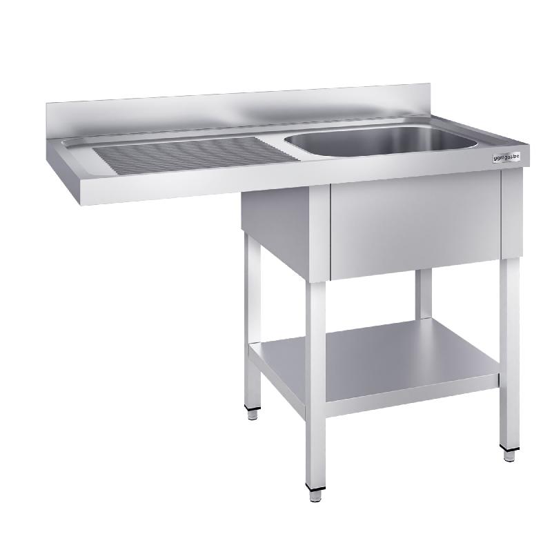 Plonge Inox 1 bac avec passage lave-vaisselle - P 600 - GGM -_3