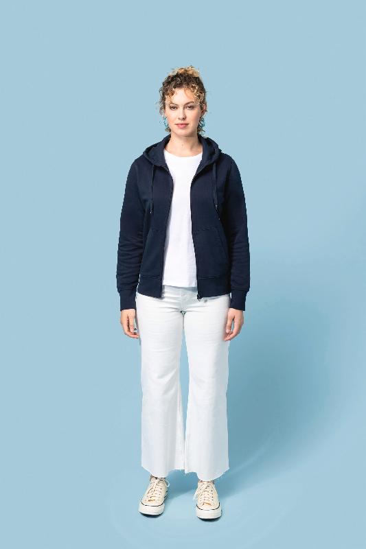 Sweat-shirt écoresponsable zippé à capuche femme - Kariban Réf: K4031 - 85% coton biologique, 15% polyester recyclé_3