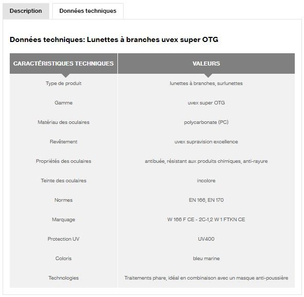 9169260 - Surlunette uvex heckel - Teinte des oculaires incolore - Protection UV400 et certifiées NF EN 166/170_3