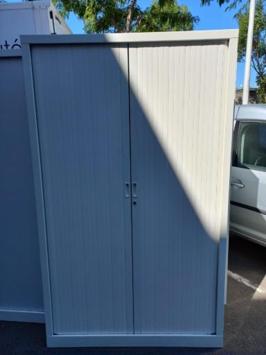 Armoire Haute métallique d'occasion - Majencia - portes coulissantes, 198x120x43 cm - Couleurs disponibles_3