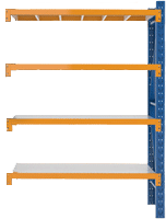 Rayonnage semi-lourd neuf modulable - stockage manuel pour particuliers et entreprises - 2 échelles et 3 ou 5 niveaux de lisses_3