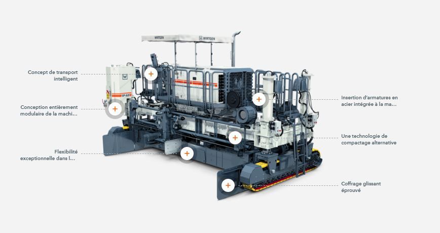 SP 62 - Machines à coffrage glissant Wirtgen - 155 kW / 211 ch - Modulaire et adaptable_3