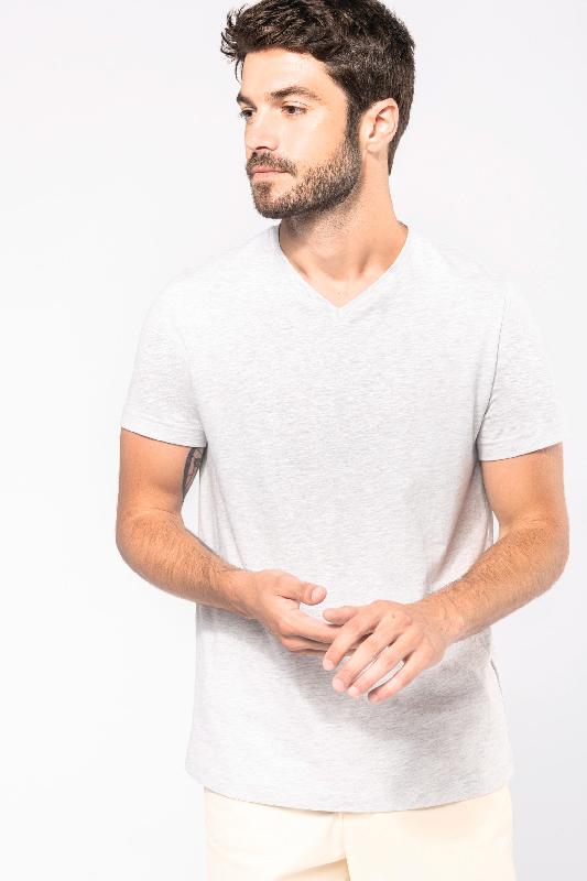 T-shirt col V manches courtes - Kariban - Réf: K357 - 100% coton peigné, coupe ajustée, multiples coloris et tailles_3
