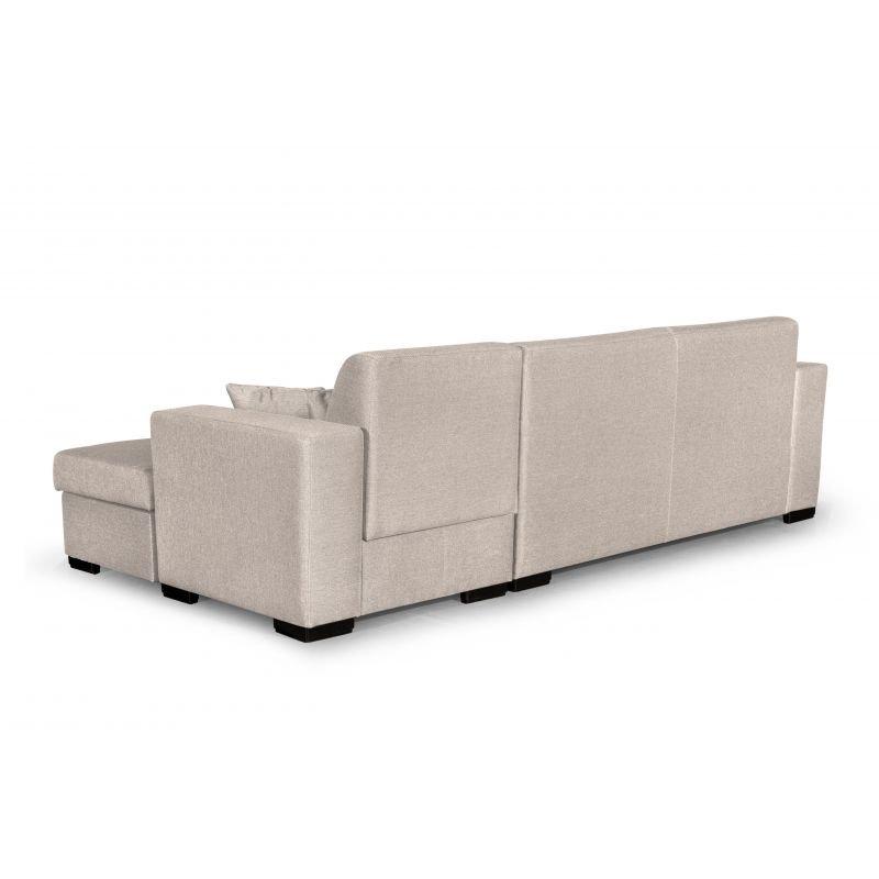 Canapé d'angle à droite convertible CABIRI beige - avec coffre de rangement et coussins d'appoint_3
