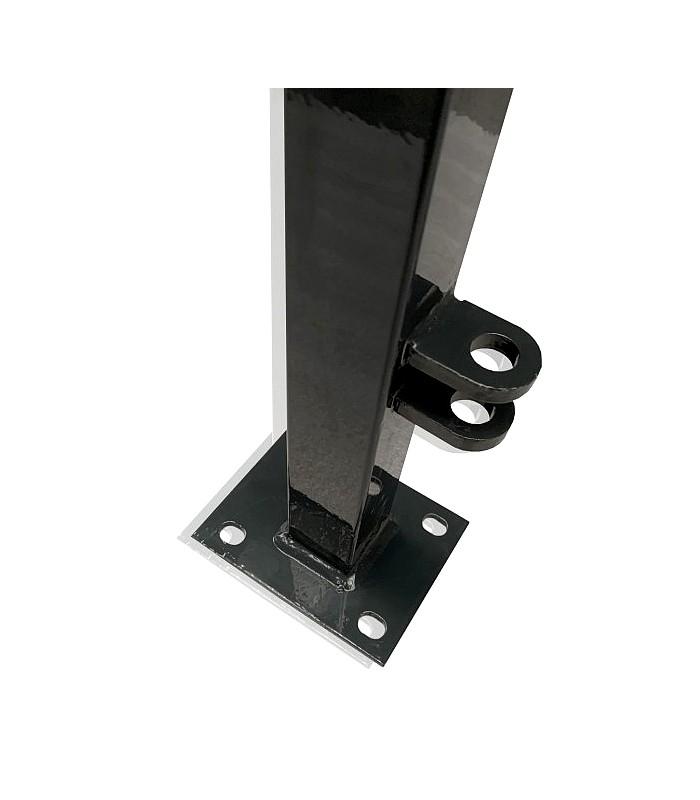 Portillon pour grillage rigide anthracite RAL7016 - largeur 100cm - acier galvanisé plastifié_3