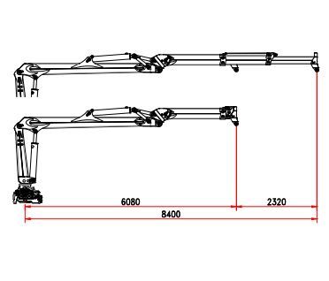R 150 MS2 Grue auxiliaire - Bob Spa - Capacité de levage 150 kNm - Non repliable avec extensions hydrauliques_3