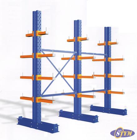 Rayonnage cantilever - stockage de charges longues et larges - modulable et robuste_3