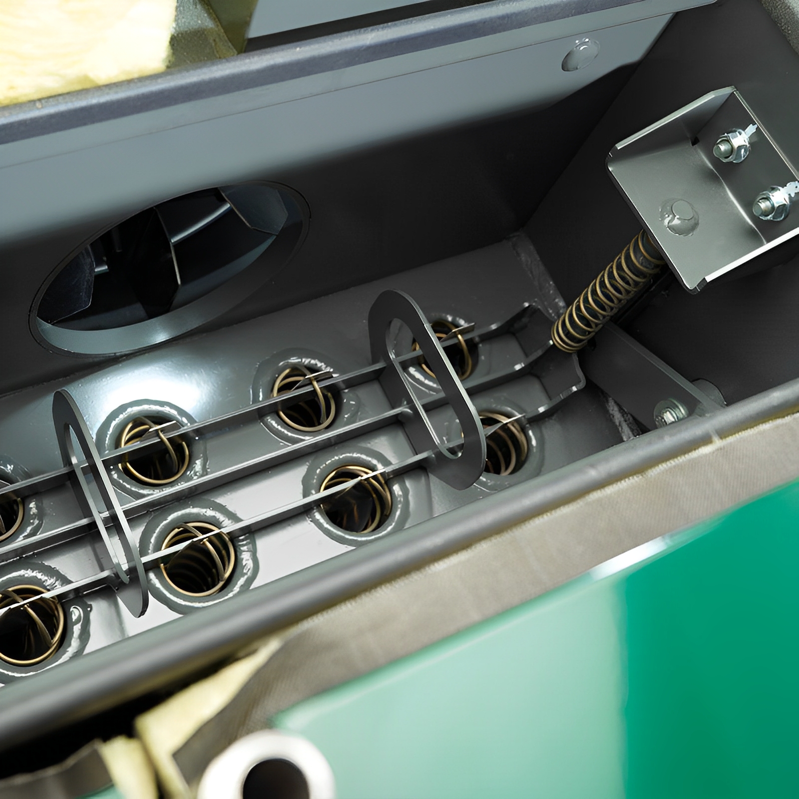 Système de chauffage à bûches avec grande chambre de remplissage de 185 litres