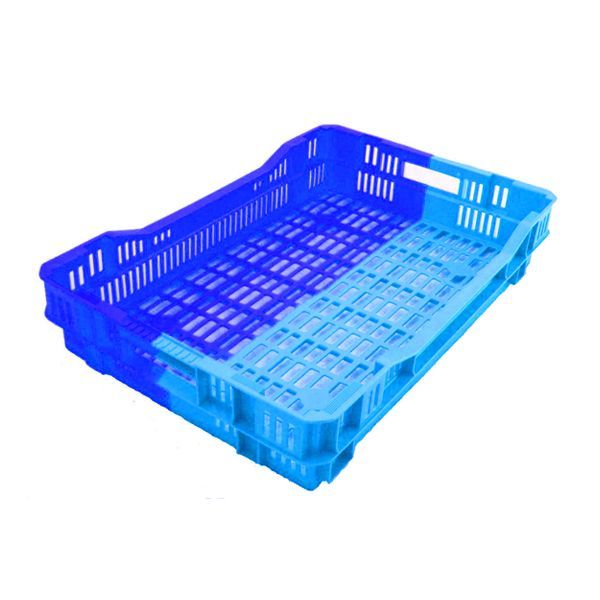 Bac bicolore gerbable/emboitable 180º - 600x400 mm - Hauteurs 110 à 260 mm - PEHD vierge apte au contact alimentaire_3